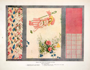 1919 Color Print Nursery Bedroom Interior Design Color Scheme Fabric Sample XDC7