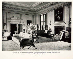 1926 Print Georgian Living Room Long Island Charles Sabin Cross XDD2