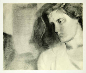 1963 Rotogravure Rose Portrait Woman Figure Face Head Person Edwin XDE1