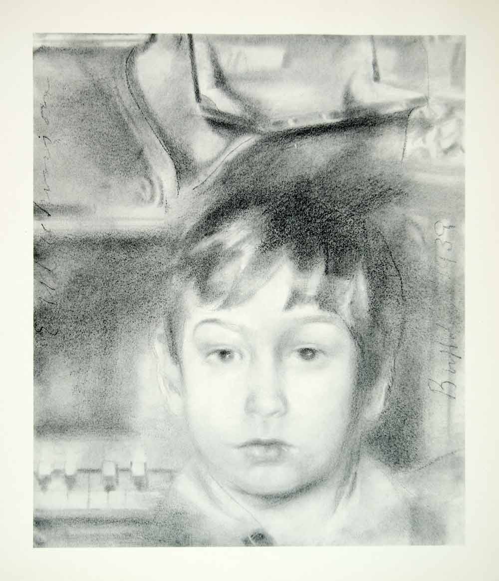 1963 Rotogravure Noel Weiss Child Portrait Face Head Youth Boy Edwin XDE1