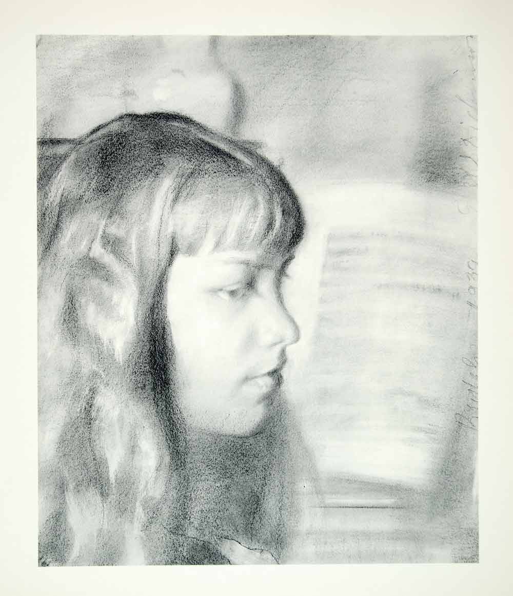 1963 Rotogravure Mary Weiss Portrait Child Girl Face Interior Edwin XDE1