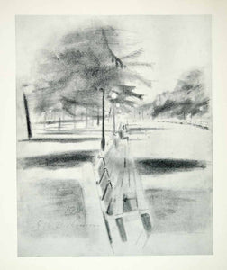 1963 Rotogravure Mall Central Park New York Landscape Scenery Edwin XDE1