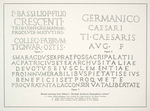 1928 Print Emil Hubner Roman Alphabet Lettering Typeface Calligraphy Font XDE2