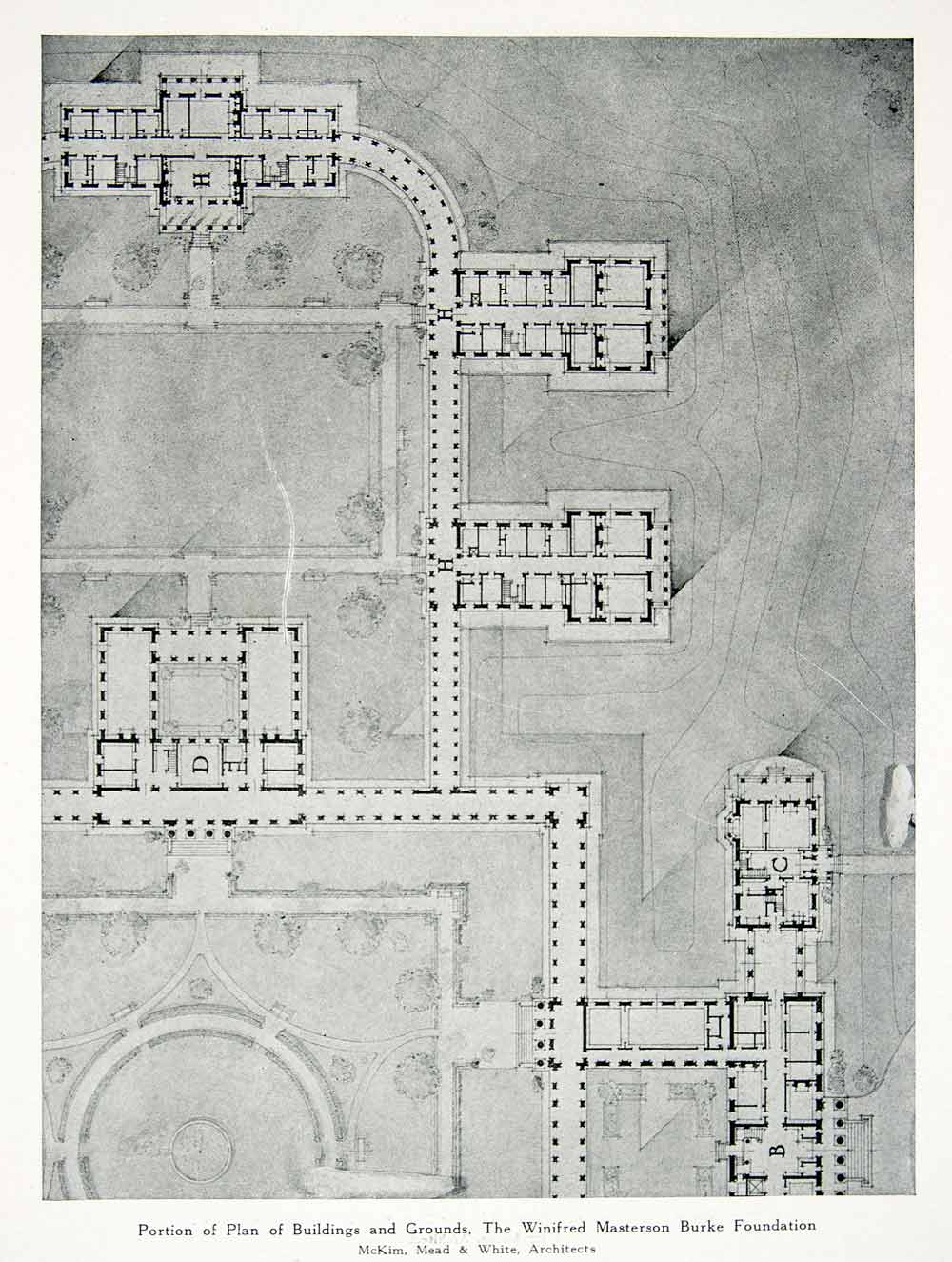 1928 Print Burke Rehabilitation Hospital Mead McKim White Architecture XDE2
