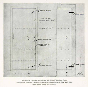 1928 Print James Gamble Rogers Architecture New York Presbyterian Hospital XDE2