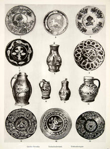 1953 Print Czechoslovakian Bohemian Antique 16th-19th Century Housewares XDE3