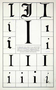 1942 Print Letter I Latin Capital Vowel Consonant Typography Frederic Goudy XDE8