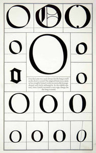 1942 Print Letter O Latin Greek Omega Alphabet Typeface Frederic Goudy XDE8