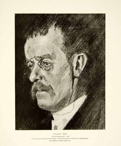 1932 Print Portrait Brother Charles Glasses Mustache Caricature English XDF4