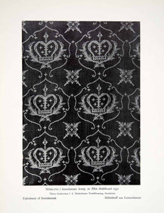 1931 Print Upholstery Linendamask Swedish arts Crafts Movement Weaving XDF9