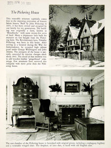 1950 Rotogravure Pickering House Architecture Salem Massachusetts Furniture XDG1