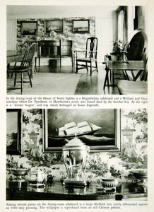1950 Rotogravure House of Seven Gables Interior Salem Massachusetts XDG1