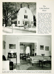 1950 Rotogravure Salem Massachusetts Architecture Cabot-Endicott House XDG1