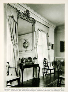 1950 Rotogravure Salem Massachusetts Cabot-Endicot House Dining Room XDG1