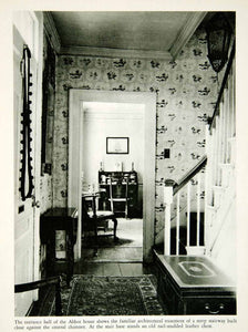 1950 Rotogravure Entrance Hall Abbot House Salem Massachusetts Wallpaper XDG1