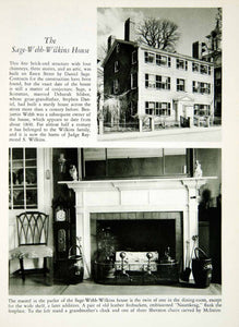 1950 Rotogravure Sage-Webb-Wilkins House Salem Massachusetts Architecture XDG1