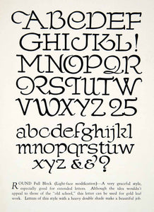 1928 Print Round Full Block Typeface Decorative Typography Graphic Design XDG4