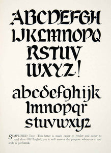 1928 Print Simplified Text Typeface Font Typography Graphic Design Alphabet XDG4