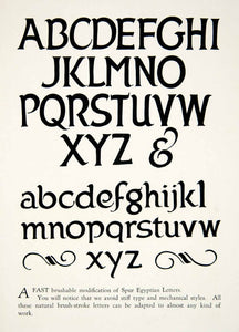 1928 Print Modified Spur Egyptian Letter Typeface Typography Print Graphic XDG4