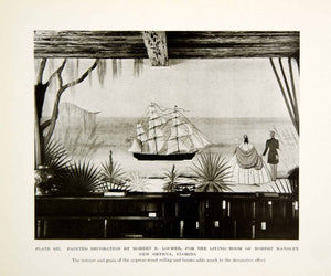 1926 Print Ship Interior Decoration Design Robert E Loucher Furniture Sail XDG6