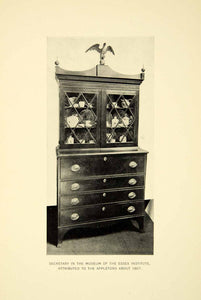 1934 Print Cabinetry Wooden Samuel McIntyre Display Furniture Appleton XDG7