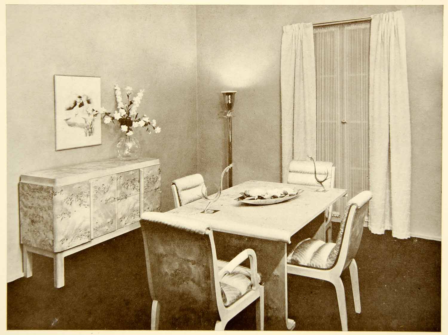 1938 Print Derek Patmore B Altman Interior Decoration Dining Room Household XDG8