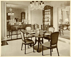 1938 Print Ross Stewart W & J Sloane New York Sheraton Sideboard Dining XDG8
