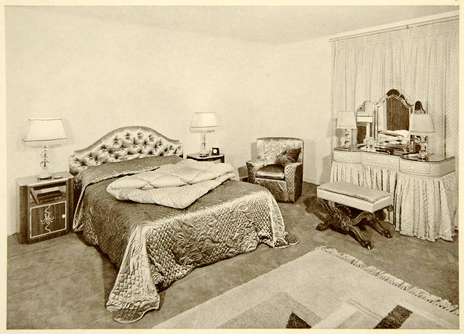 1938 Print Hayes Marshall Interior Decoration Bedroom Furniture Home XDG8, image size:1500x1078