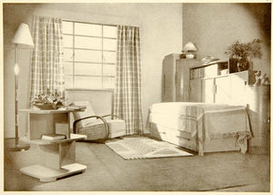 1938 Print Derek Patmore Drages Limited London England Bedroom Interior XDG8
