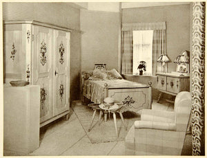 1938 Print Bedroom Hayes Marshall Fortnum & Mason Limited London England XDG8