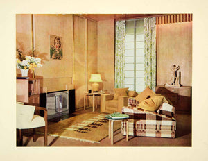 1934 Print Living Room Style Mason Decorating Furnishing Modern Furniture XDG9