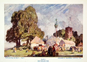 1939 Print Old English Fair Leonard Squirrel British May Pole Landscape XDI2
