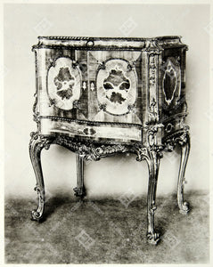 1953 Collotype Queen Charlotte Jewel Cabinet Box William Vile Furniture XDI4