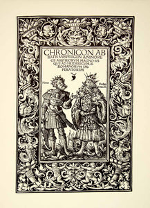 1952 Offset Lithograph Ornamental Decorative Title Page Daniel