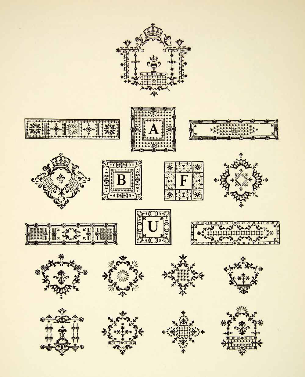 MONOTYPE ORNAMENTS 装飾 タイポグラフィ　洋書 デザイン資料 Monotype Ornament Prints — C.C. Stern Type Foundry