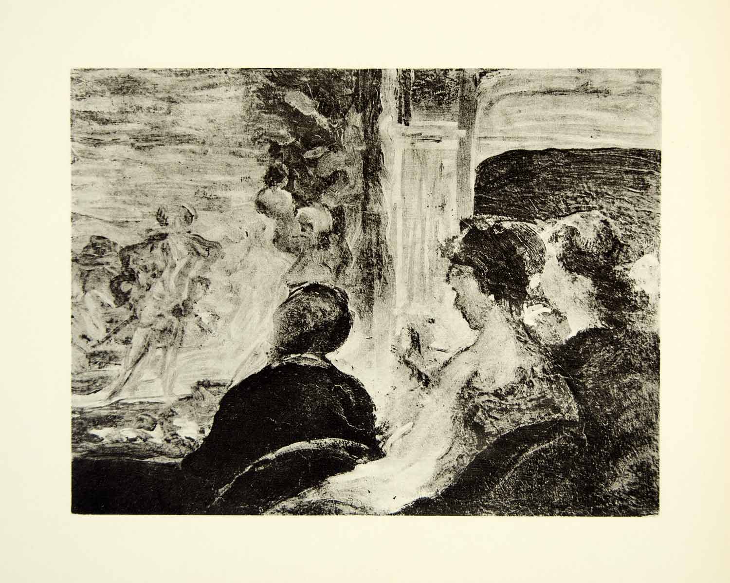 1938 Rotogravure Zuschauer Theater Audience Spectators Honore Daumier XDI8