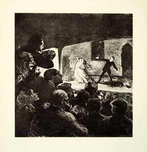 1938 Rotogravure Drama Play Theater Entertainment Honore Daumier Audience XDI8