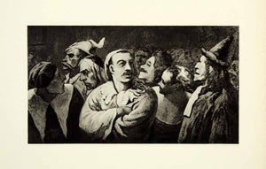 1938 Rotogravure Figuren Komodie Figure Comedy Jester Honore Daumier XDI8