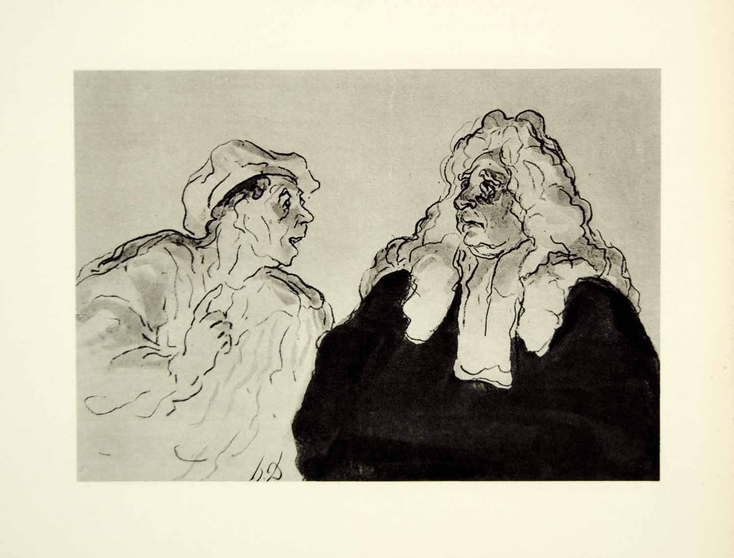 1938 Rotogravure Moliere Szene Scene Play Honore Daumier Theater XDI8