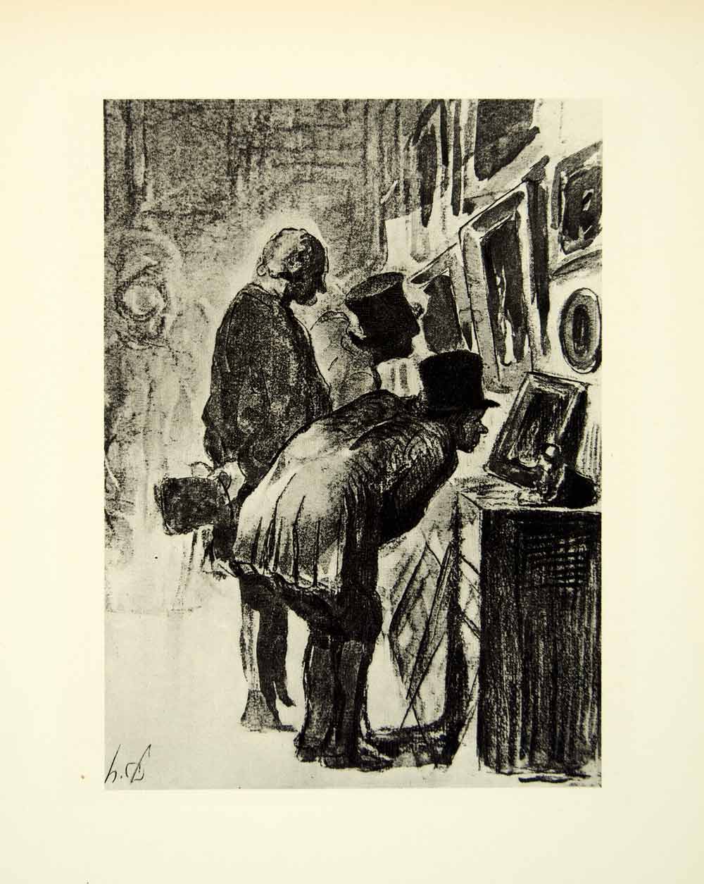 1938 Rotogravure Gemalde Liebhaber Painting Lover Art Honore Daumier XDI8