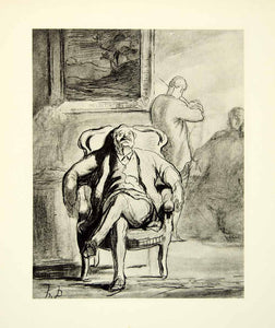 1938 Rotogravure Zuhorer Listen Honore Daumier Portrait Music Audience XDI8