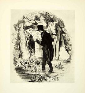 1938 Rotogravure Constitution Reading Landscape Honore Daumier Marsh XDI8