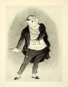 1938 Rotogravure Honore Daumier Art Henri Monnier French Actor Joseph XDI8