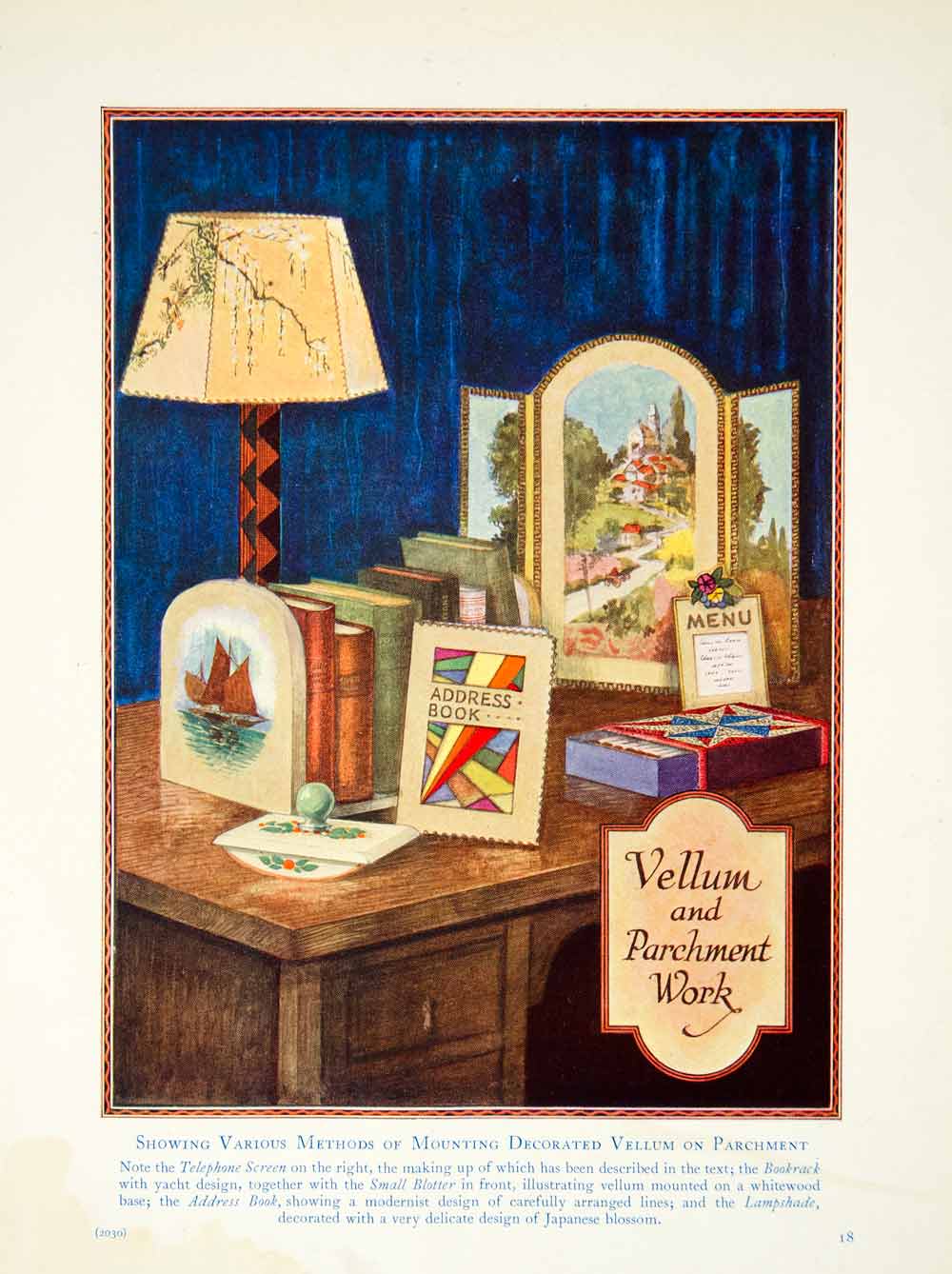 1932 Print Collection Pieces Methods Vellum Parchment Paper Decoration XDJ4