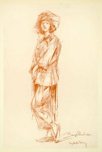 1931 Print Ernest Borough Johnson Dancer Woman Portrait Costume Performer XDJ6