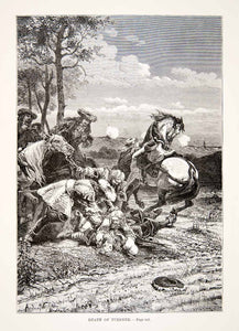 1875 Woodcut Alphonse Neuville Death Turenne Marshal France Salzbach Dutch XEA6