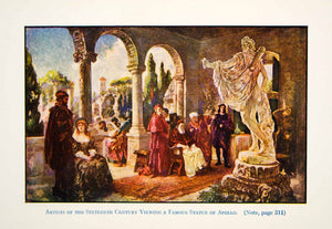 1943 Color Print Statue Apollo Pope Julius Bramante Raphael Michelangelo XEAA5