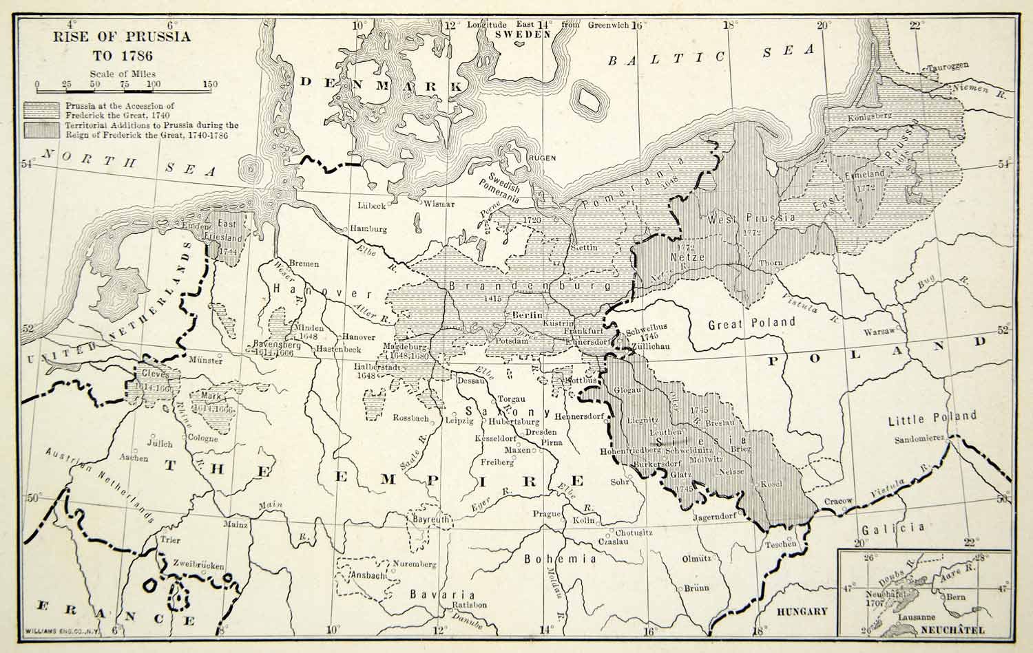 1918 Print Map Rise Prussia Poland Empire Denmark Baltic Sea France XEAA7