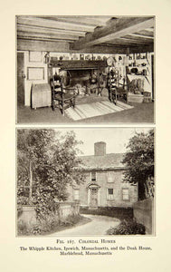 1929 Print Whipple Kitchen Interior Ipswich Doak House Marblehead XEBA9