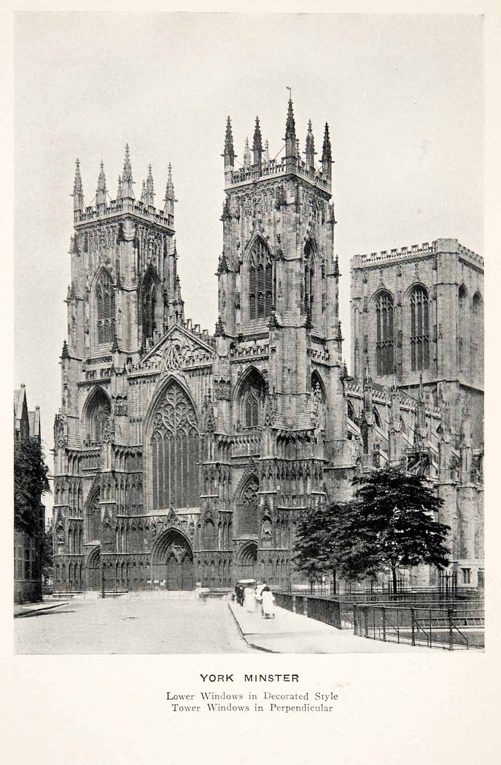 1928 Print York Minster Gothic England Anglo Saxon Period Missionary XEC7